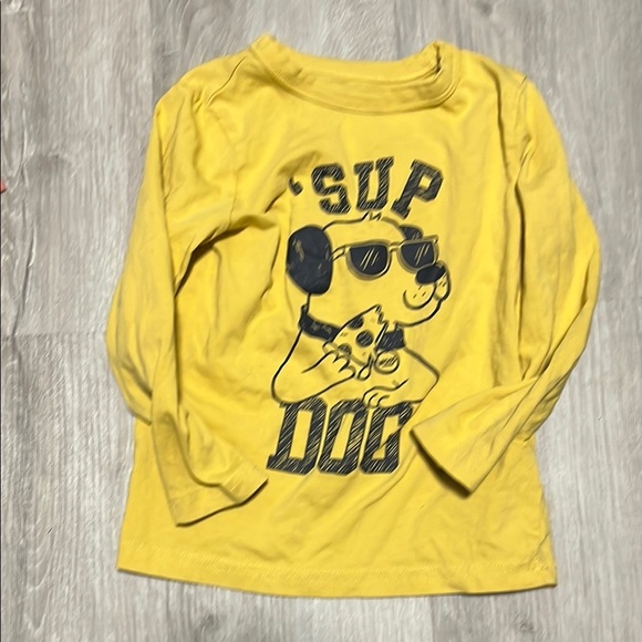 4/$20 Joe Fresh Yellow “Sup Dog” Kids Long Sleeve Shirt size 4 - Picture 1 of 1